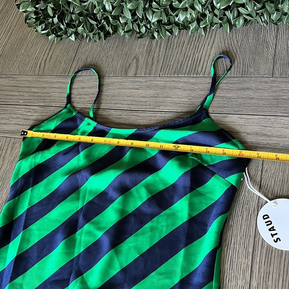 STAUD Shoreline Cabana Stripe Dress In Malachite Stripe 325$ WORN ONCE - Picture 8 of 12